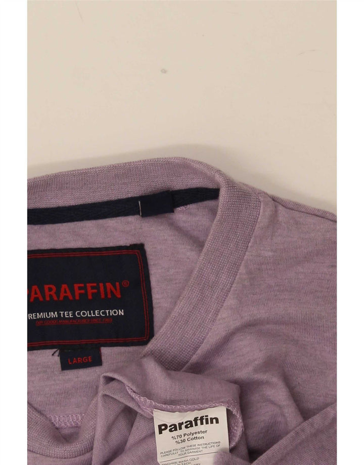 Camiseta de parafina para hombre Top grande de poliéster morado