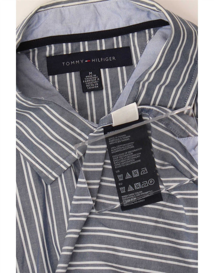 Camisa Tommy Hilfiger Hombre Algodón Rayas Azul Medio