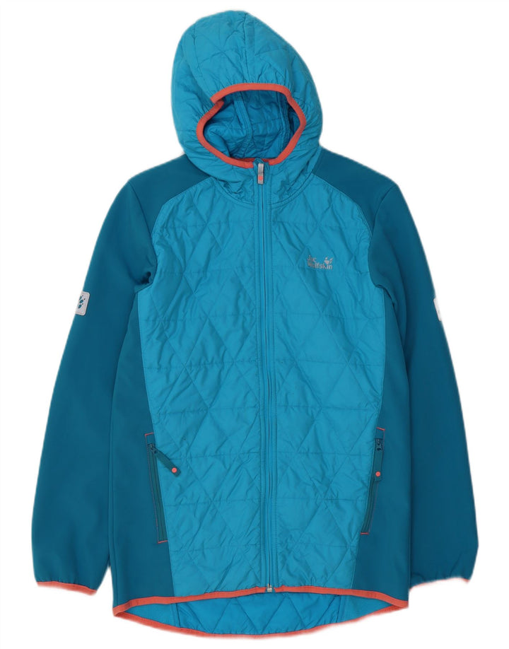 JACK WOLFSKIN Cazadora bomber con capucha para niño 13-14 años Azul Poliéster