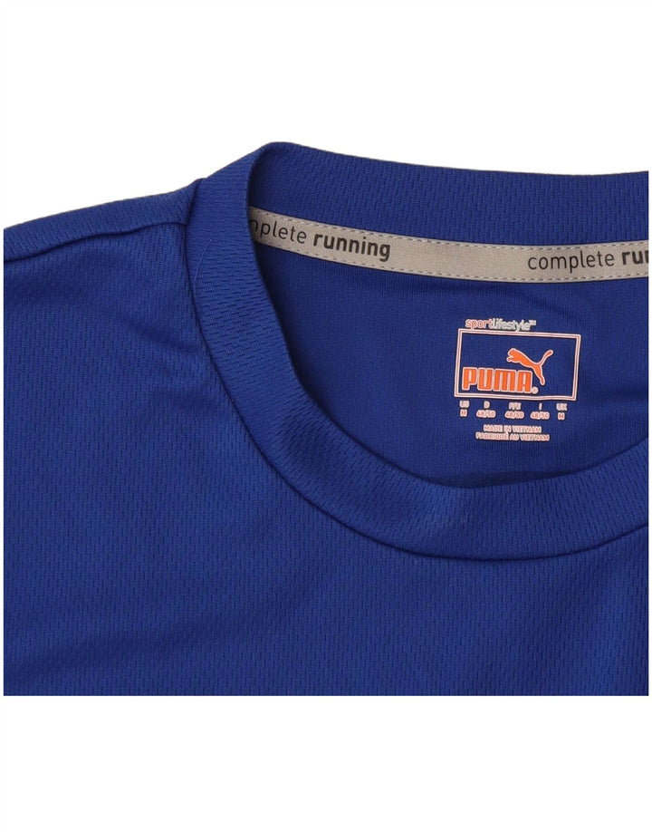 Puma Camiseta De Running Para Hombre Top Medium Blue Colourblock
