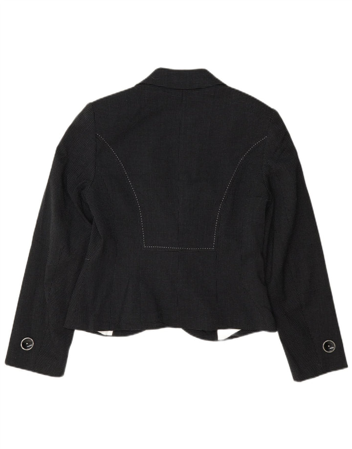 Marks & Spencer Chaqueta tipo blazer con 1 botón para mujer UK 10 Small Azul marino manchado