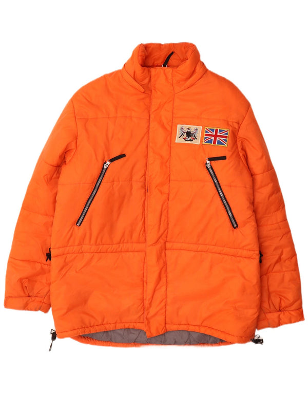 Explorer Chaqueta de esquí gráfica para hombre Reino Unido 40 Grande Naranja