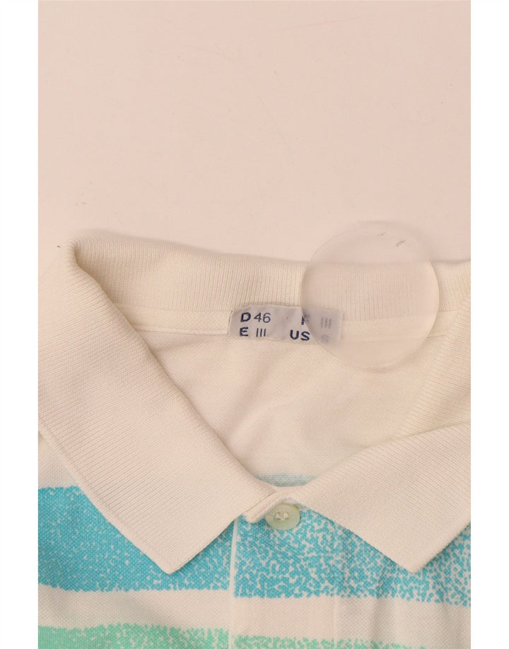 SERGIO TACCHINI Polo de hombre pequeño de algodón a rayas blancas