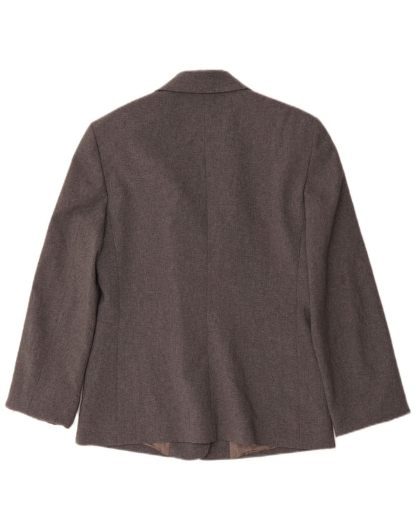Benetton Blazer De 3 Botones Mujer IT 44 Poliéster Gris Medio