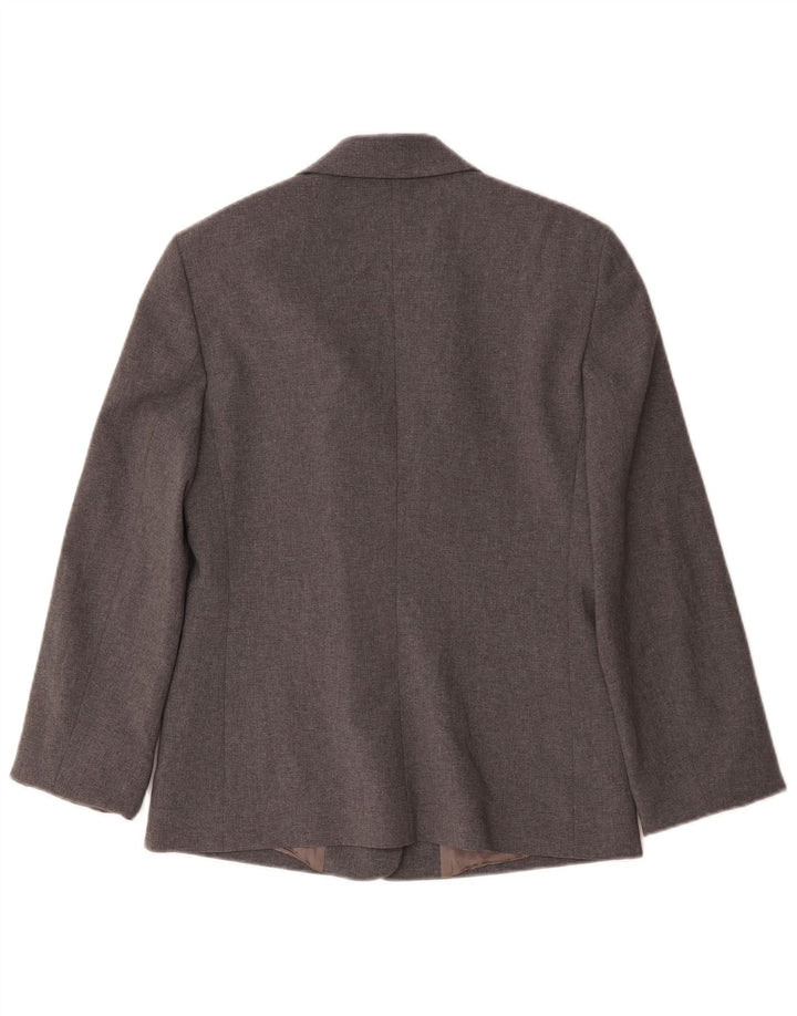 Benetton Blazer De 3 Botones Mujer IT 44 Poliéster Gris Medio