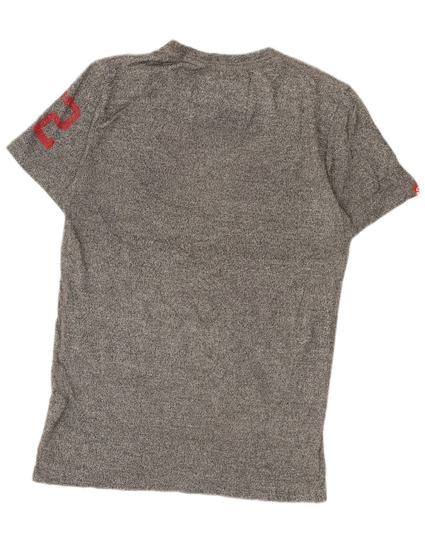 Superdry Camiseta gráfica para hombre Top deportivo de algodón moteado en gris pequeño