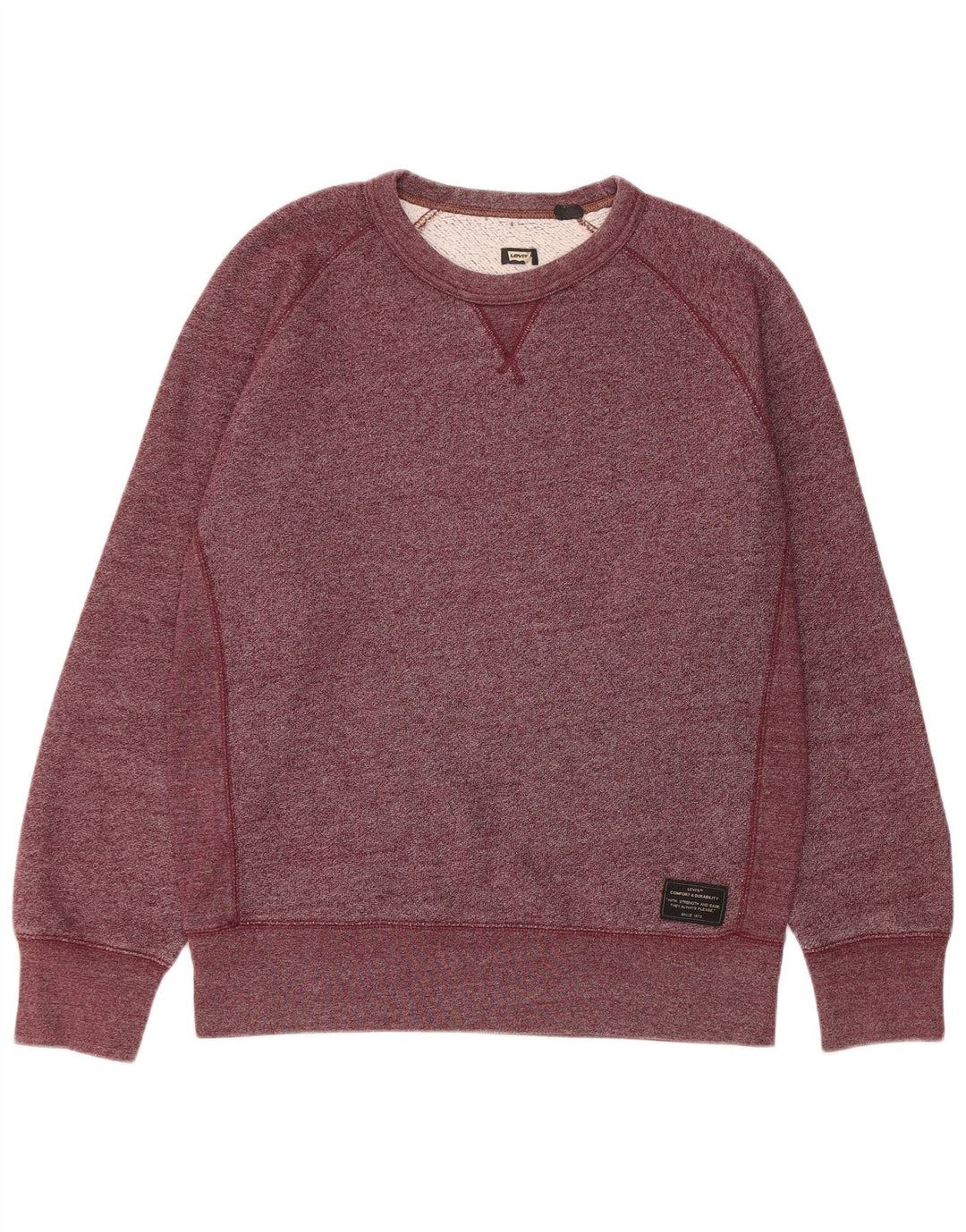 Levi's Hombre Sudadera Jumper Medium Borgoña Algodón