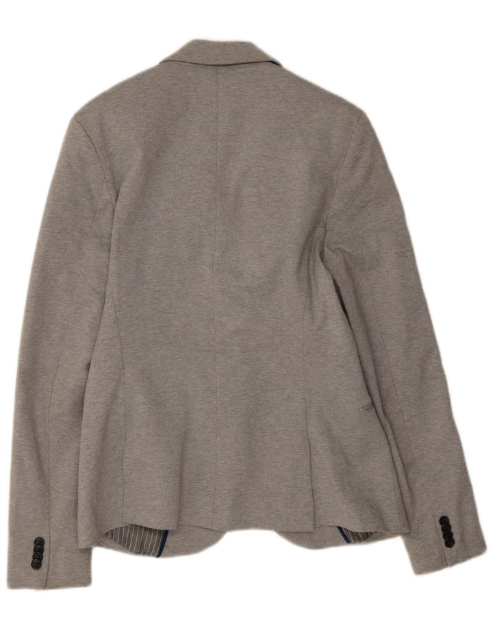Zara Chaqueta tipo blazer con 1 botón para hombre, talla 40, color gris grande