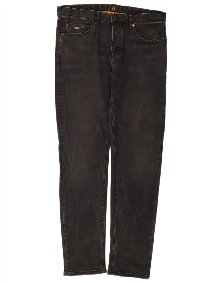 Vaqueros Hugo Boss Hombre Tapered W34 L32 Algodón Gris