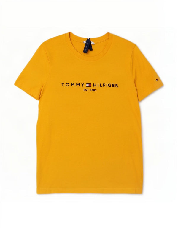 Tommy Hilfiger Camiseta gráfica para mujer Top UK 6 XS Algodón amarillo