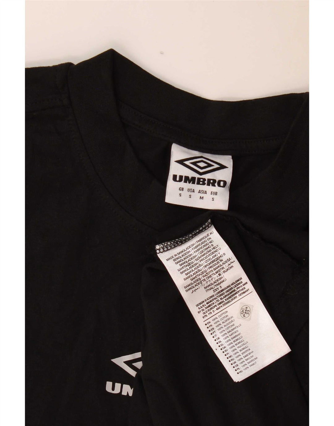Umbro - Camiseta gráfica para hombre, talla pequeña, algodón negro