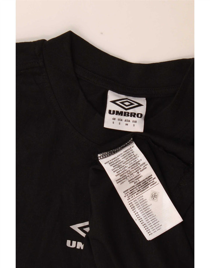 Umbro - Camiseta gráfica para hombre, talla pequeña, algodón negro