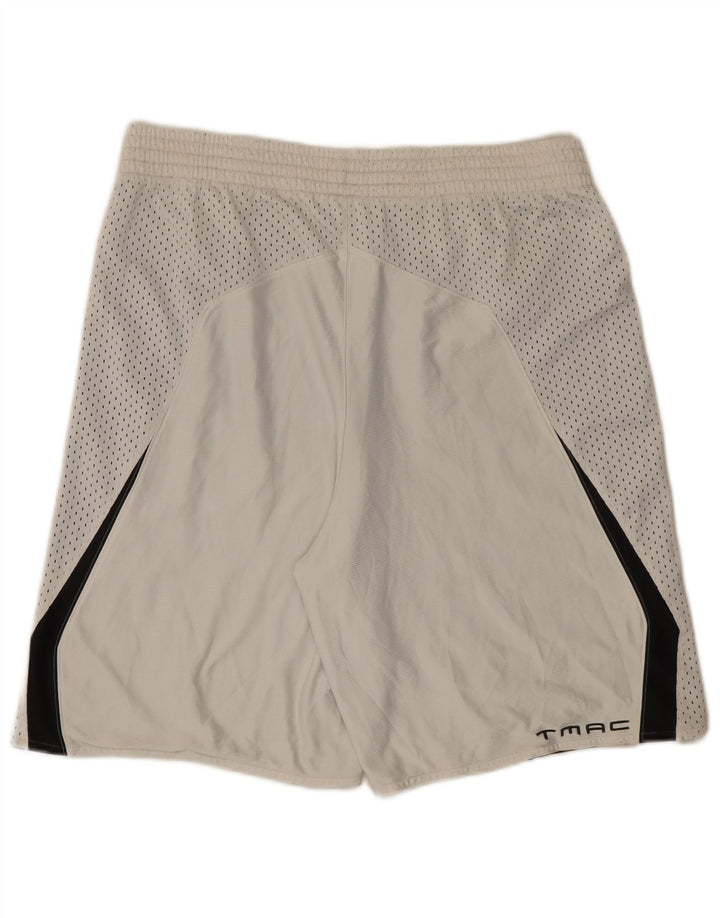 Adidas - Pantalones cortos deportivos para hombre, color blanco medio, poliéster color block
