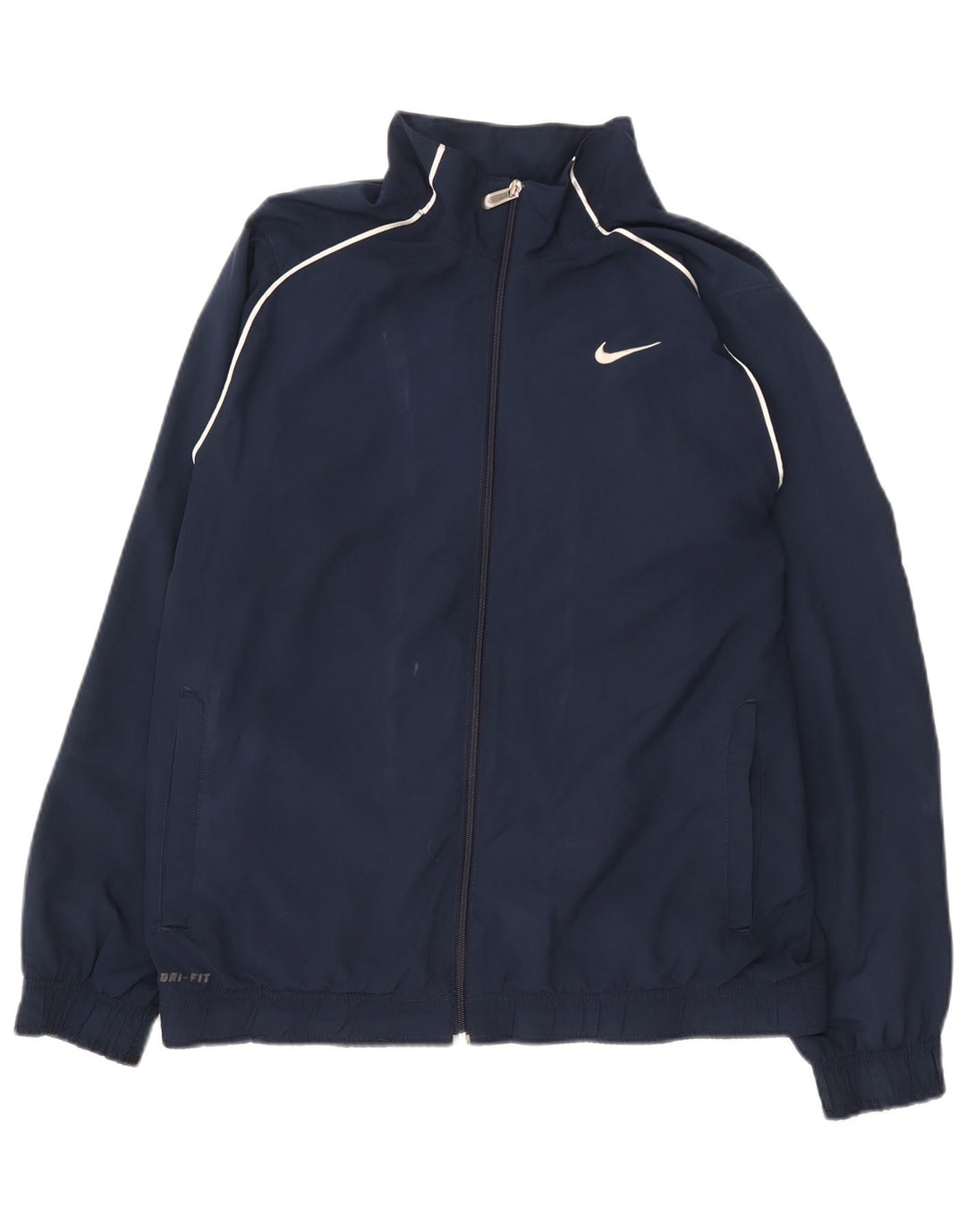 Nike Hombre Dri Fit Chándal Top Chaqueta Mediana Azul Marino Poliéster