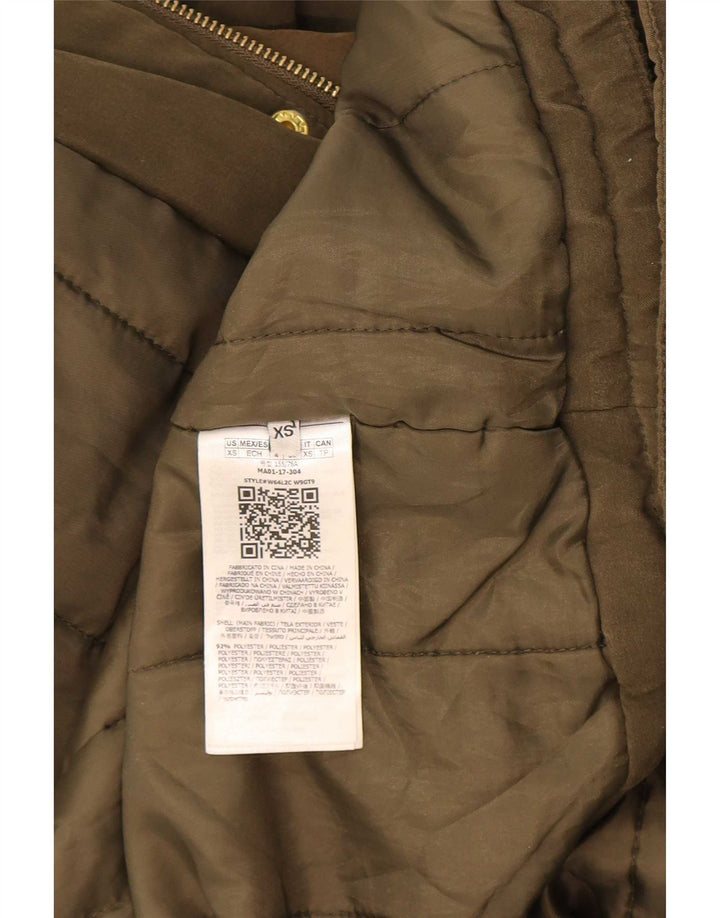 Guess Parka extragrande con capucha para mujer UK 6 XS Poliéster caqui