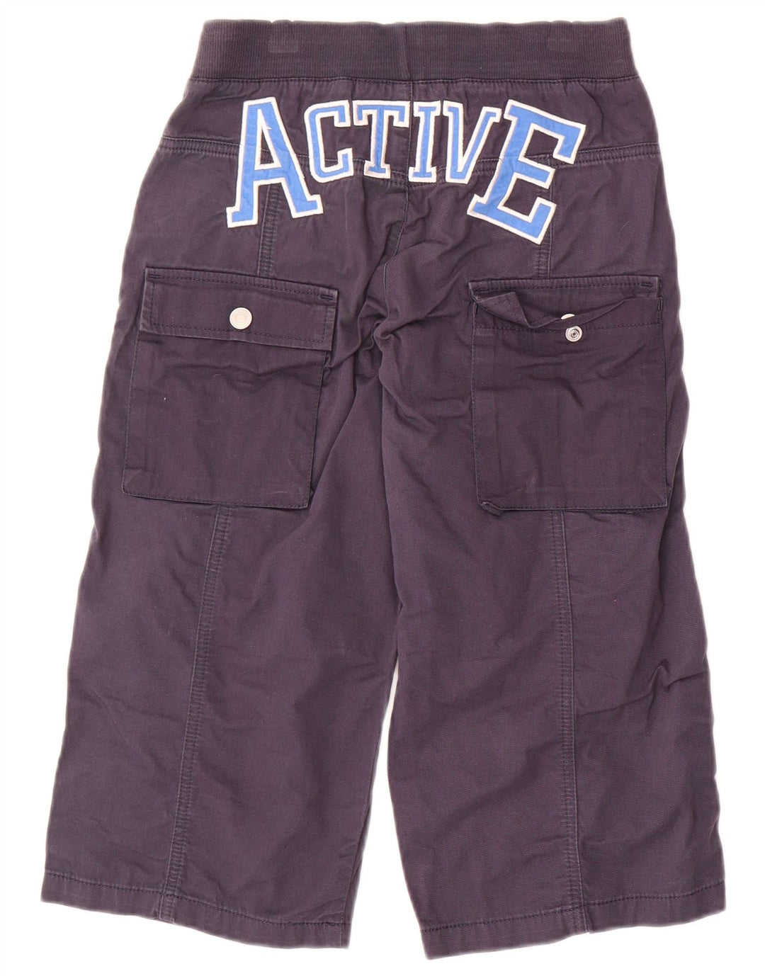 BENETTON Pantalones cargo gráficos para niños 10-11 años XL W28 L18 Azul marino