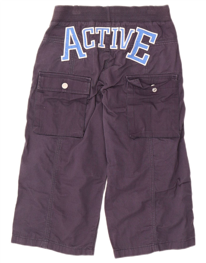 BENETTON Pantalones cargo gráficos para niños 10-11 años XL W28 L18 Azul marino