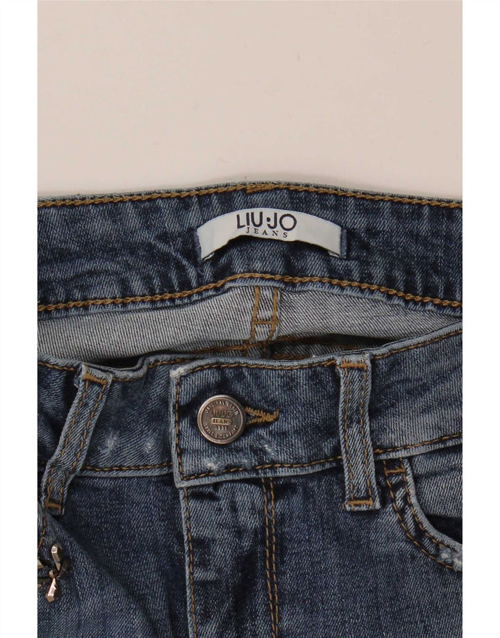 Liu Jo Jeans ajustados desgastados para mujer W28 L29 Azul