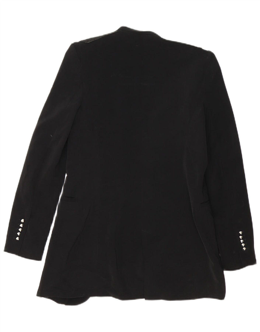 ZARA Chaqueta tipo blazer abierta larga para mujer UK 10 Small Acetato negro
