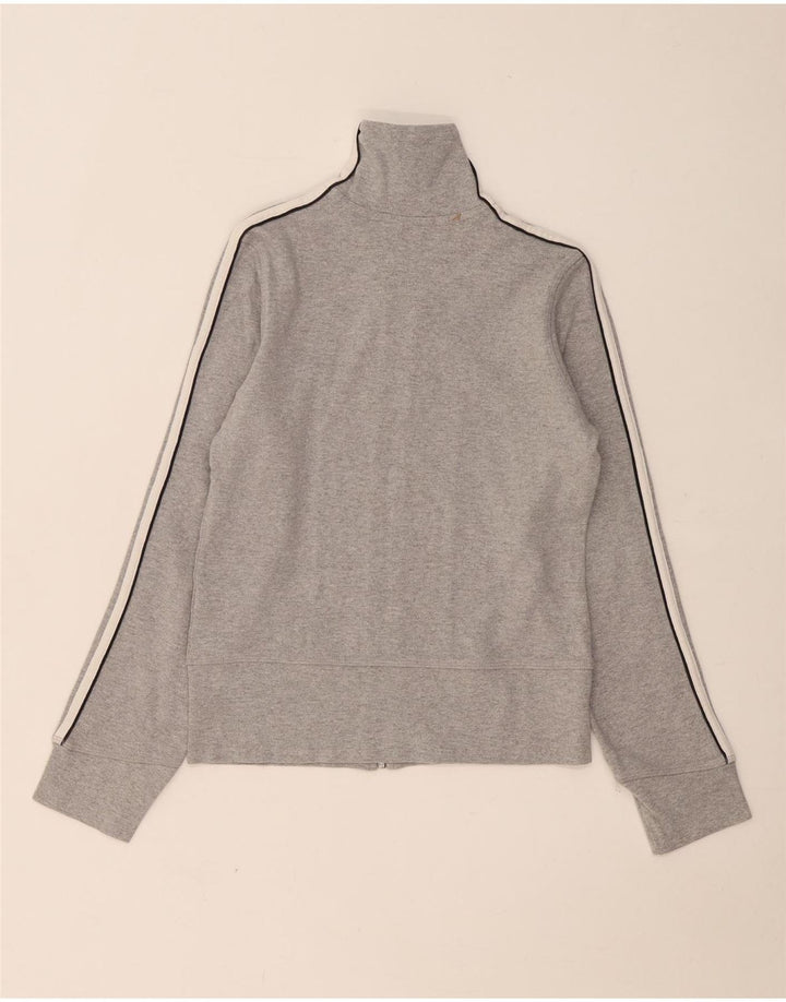 Adidas Mujer Chándal Top Chaqueta Reino Unido 10 Pequeño Gris Algodón