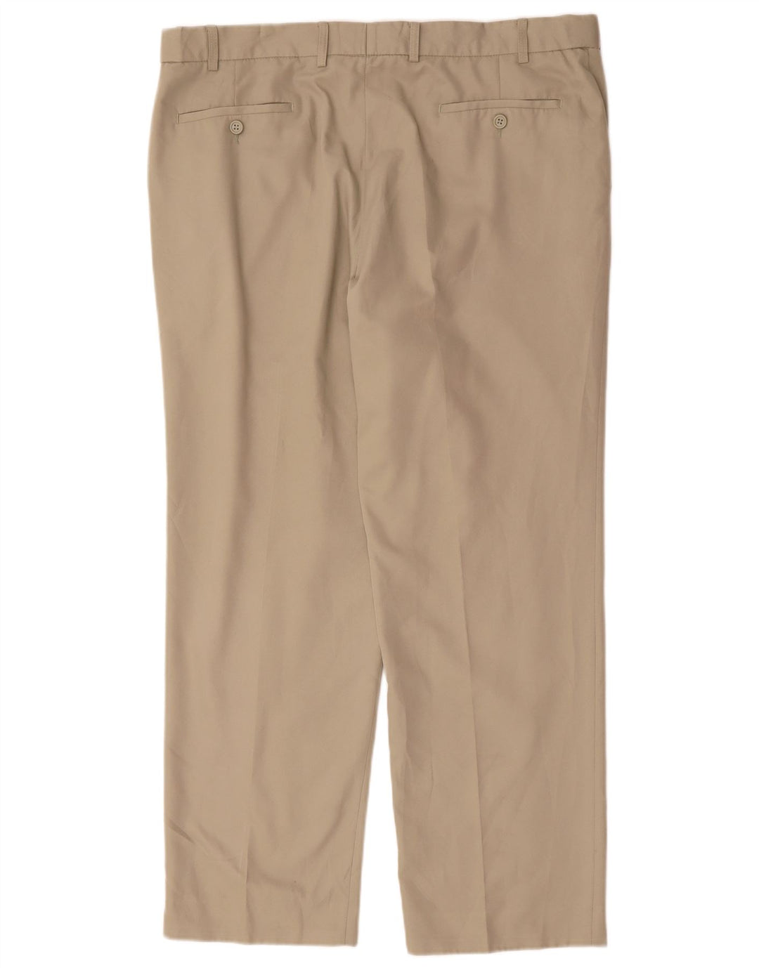 Marks & Spencer Pantalón de traje recto para hombre W40 L31 Poliéster beige
