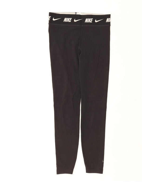 NIKE Leggings gráficos ajustados para mujer UK 40 Mediano Algodón negro