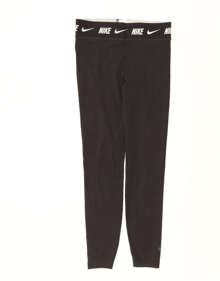NIKE Leggings gráficos ajustados para mujer UK 40 Mediano Algodón negro