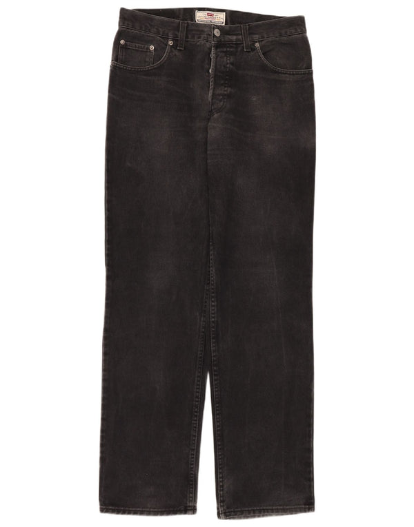 Vaqueros rectos Levi's para hombre W33 L34 Algodón negro