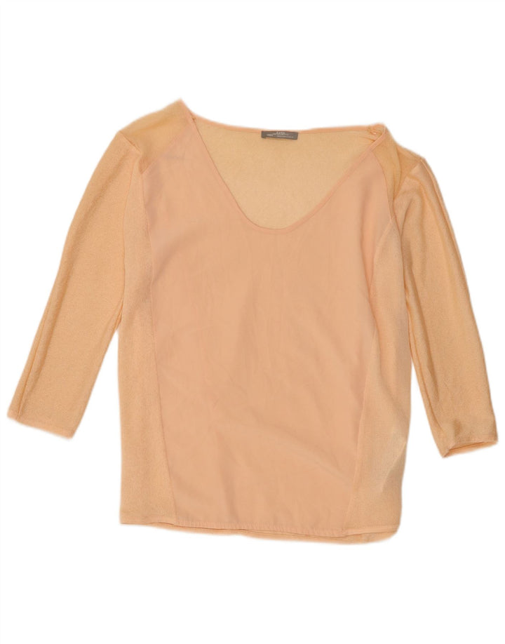 Zara Mujer Top Manga 3/4 UK 44 Poliéster Rosa Medio