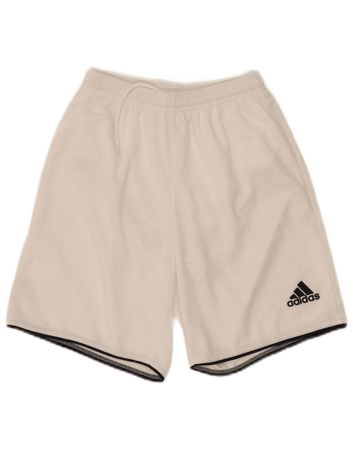 Pantalones cortos deportivos Adidas para hombre pequeños deportivos de poliéster blanco