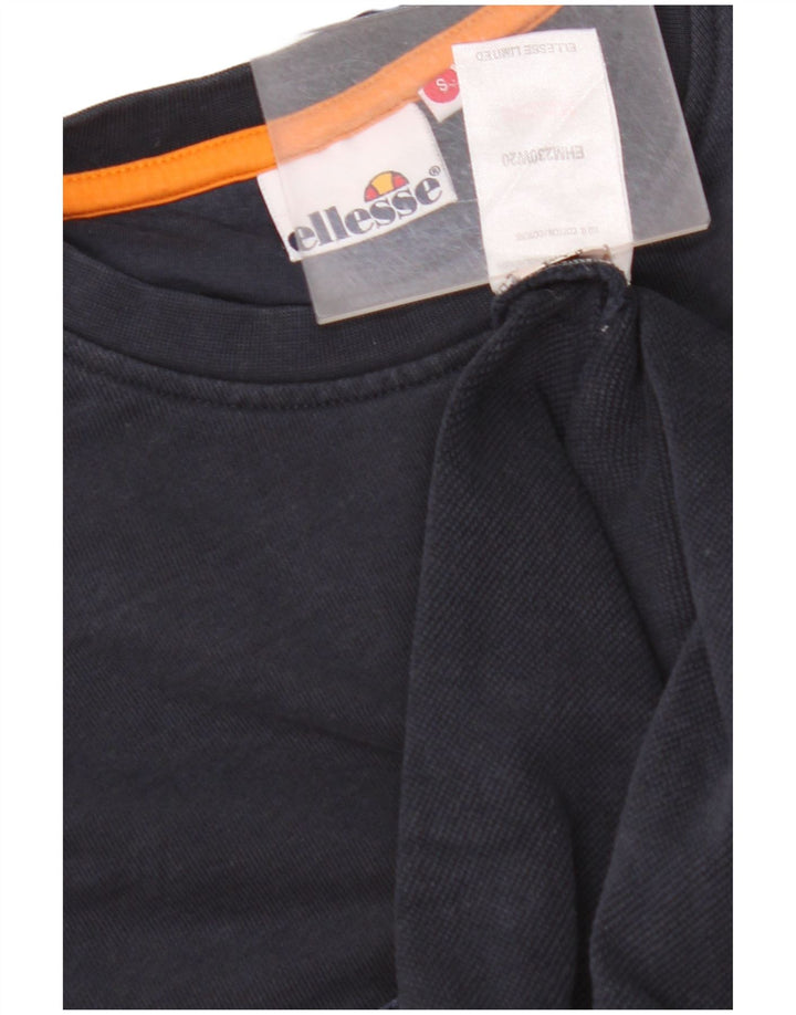 ELLESSE Hombre Sudadera Jumper Small Azul Marino Colorblock Poliéster
