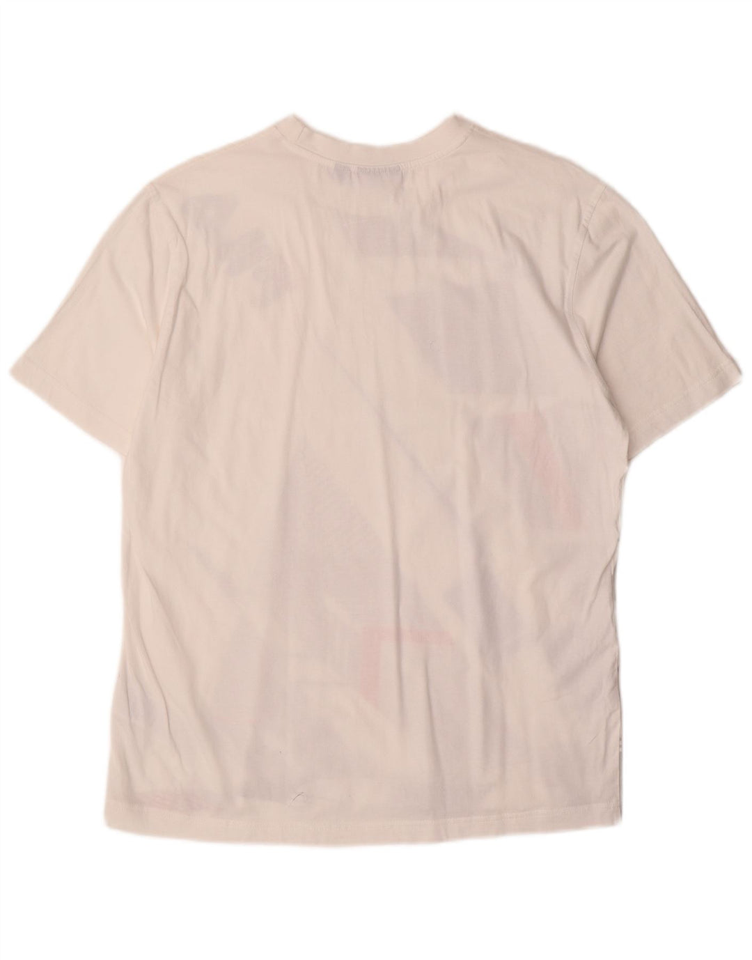 Fila Camiseta gráfica para hombre Top de algodón geométrico blanco mediano