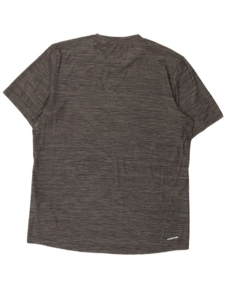 Adidas Hombre Aeroready Camiseta Top Poliéster Moteado Gris Medio