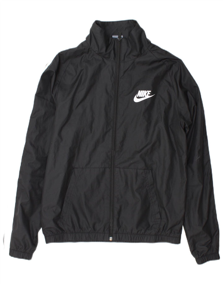 Nike Chaqueta impermeable para hombre UK 38 Mediano Negro Poliéster
