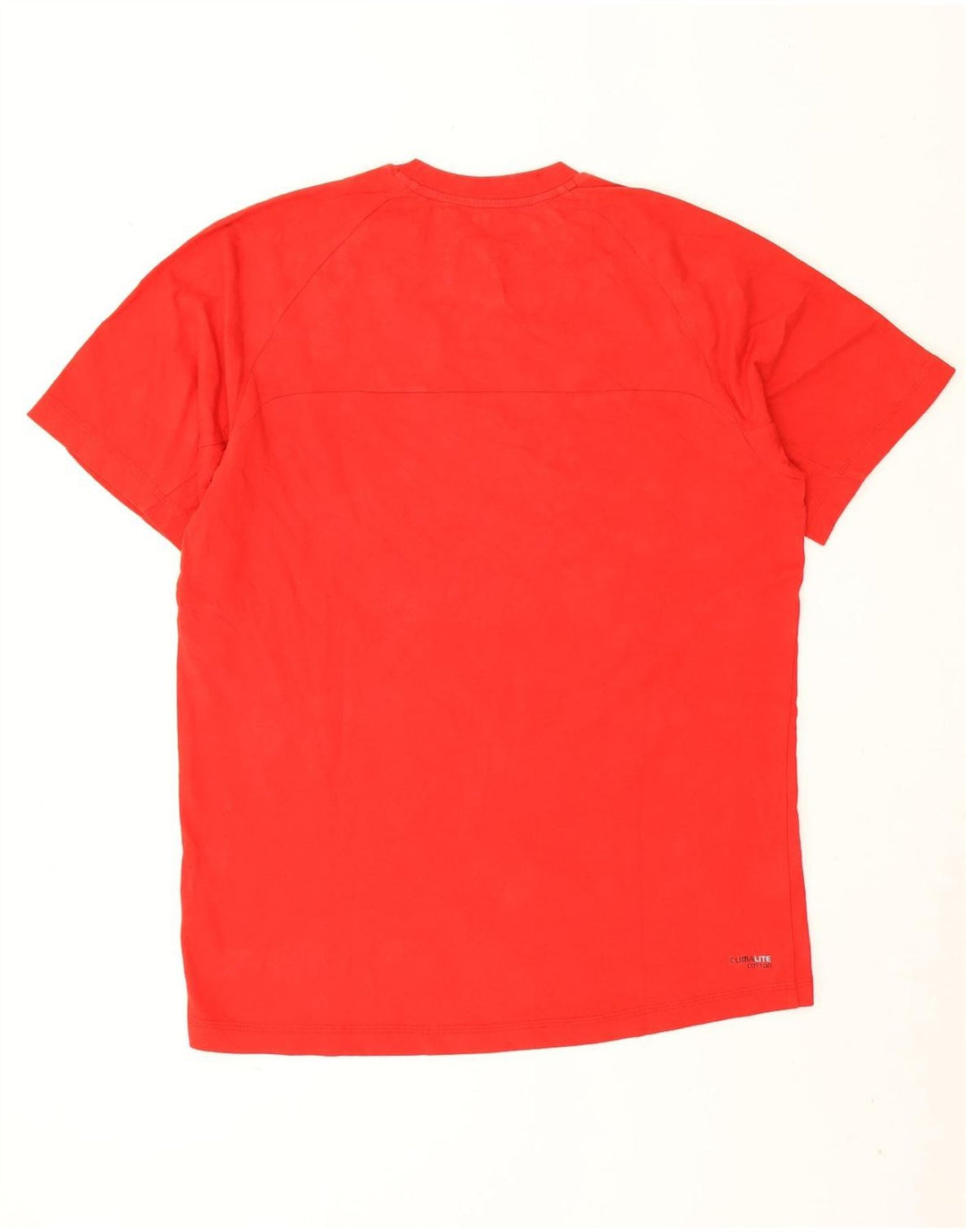 Adidas Mens Climalite Camiseta Top Grande Rojo Algodón