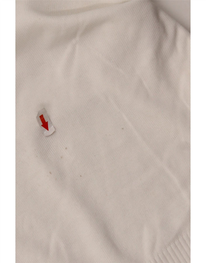 Fred Perry Suéter con Cuello en V para Mujer UK 44 Grande Blanco