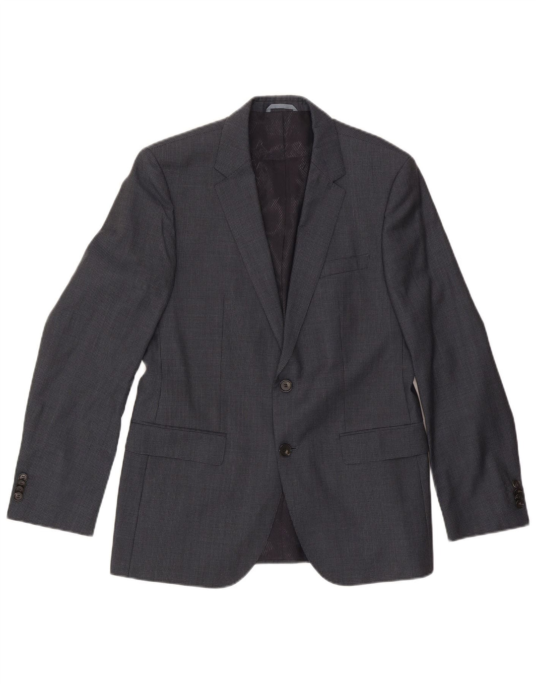 Hugo Boss Chaqueta tipo blazer de 2 botones para hombre EU 48 Lana de pata de gallo gris medio