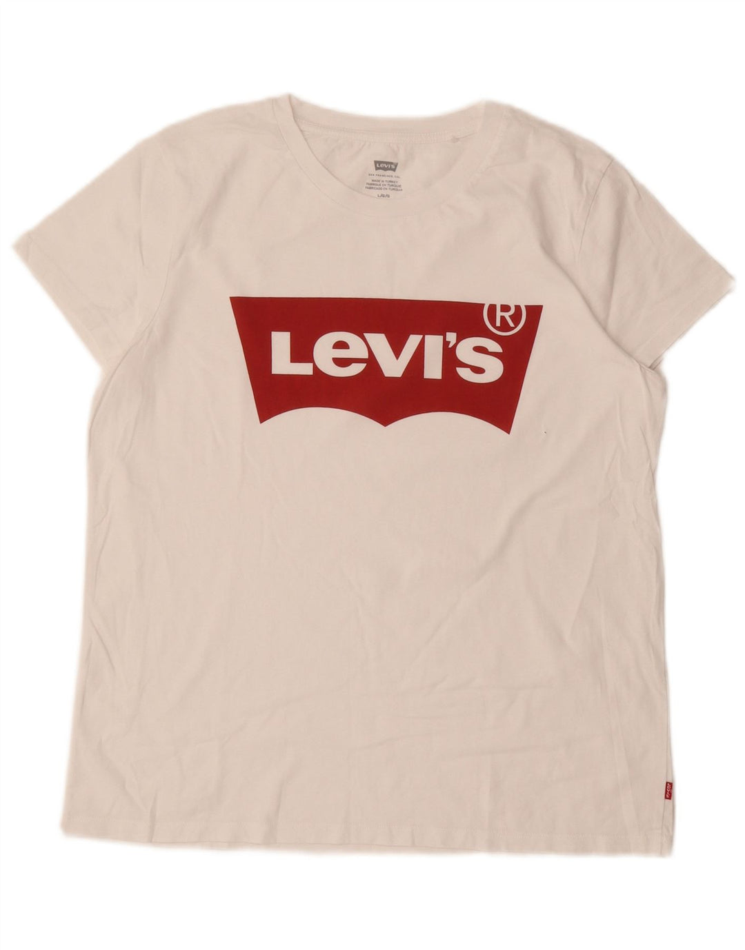 Levi's Camiseta gráfica para mujer Top UK 46 Large White Cotton