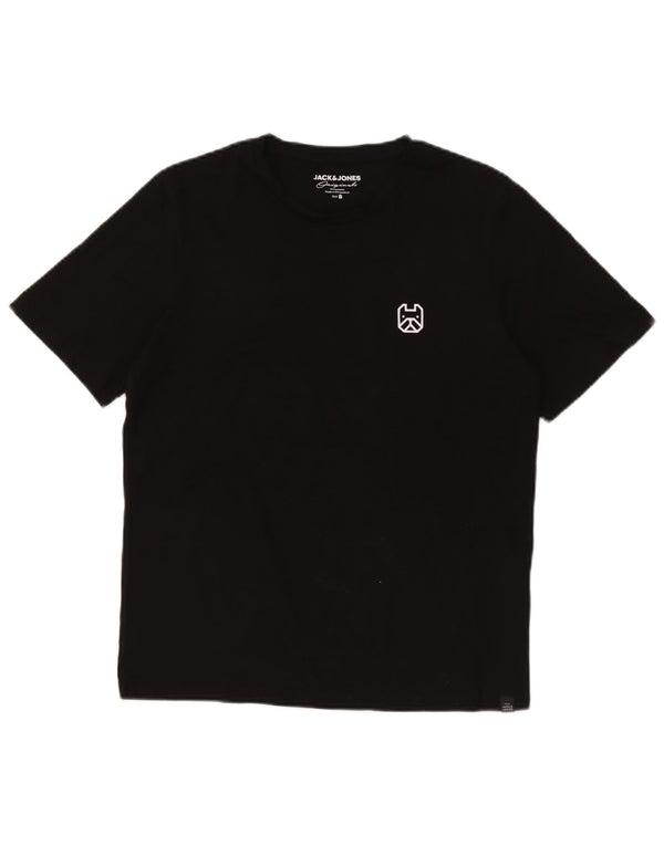 Jack & Jones Hombre Camiseta Top Small Negro Algodón