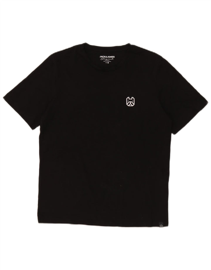 Jack & Jones Hombre Camiseta Top Small Negro Algodón