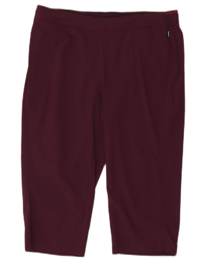 Rohan Leggings Capri para Mujer UK 44 Grande Poliamida Borgoña
