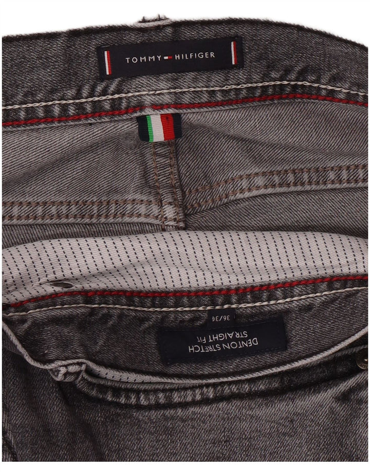 TOMMY HILFIGER Vaqueros rectos Denton para hombre W36 L27 Gris