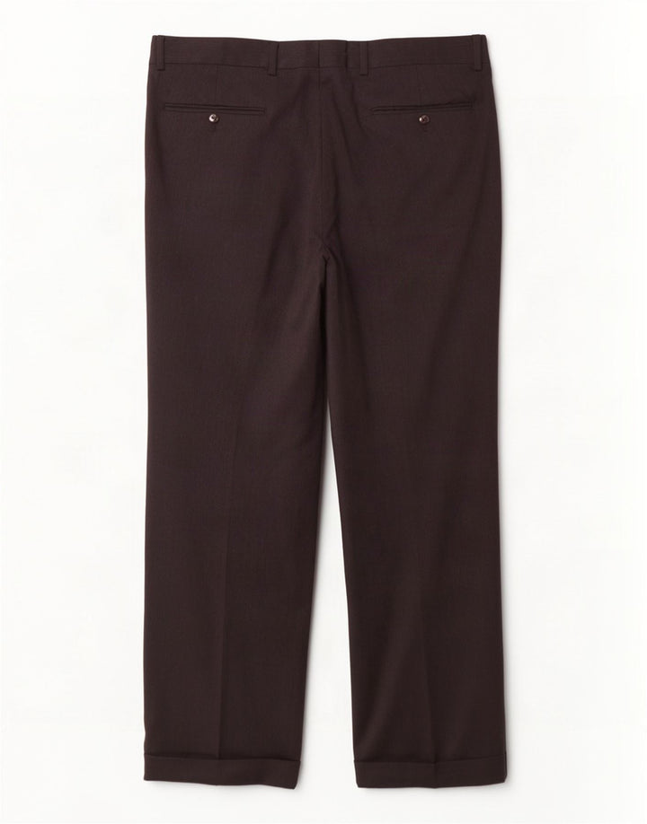Hugo Boss Pantalón de traje con pinzas para hombre W34 L30 Lana negra