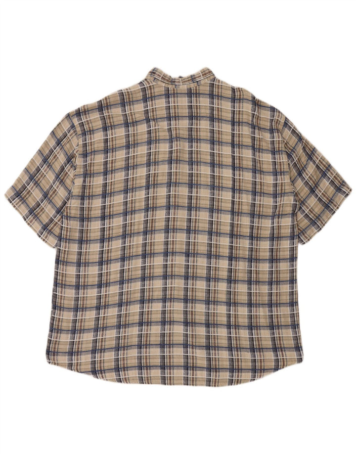 Camisa de manga corta para hombre Camel Active 2XL Beige Check