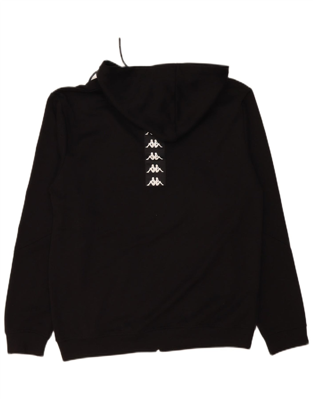 Kappa Mens Graphic Zip Sudadera con capucha suéter grande negro poliéster