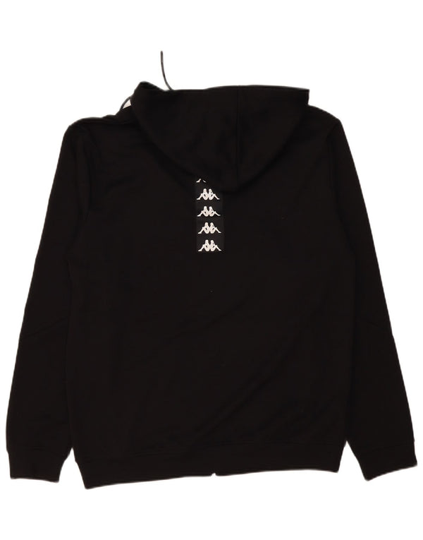 Kappa Mens Graphic Zip Sudadera con capucha suéter grande negro poliéster