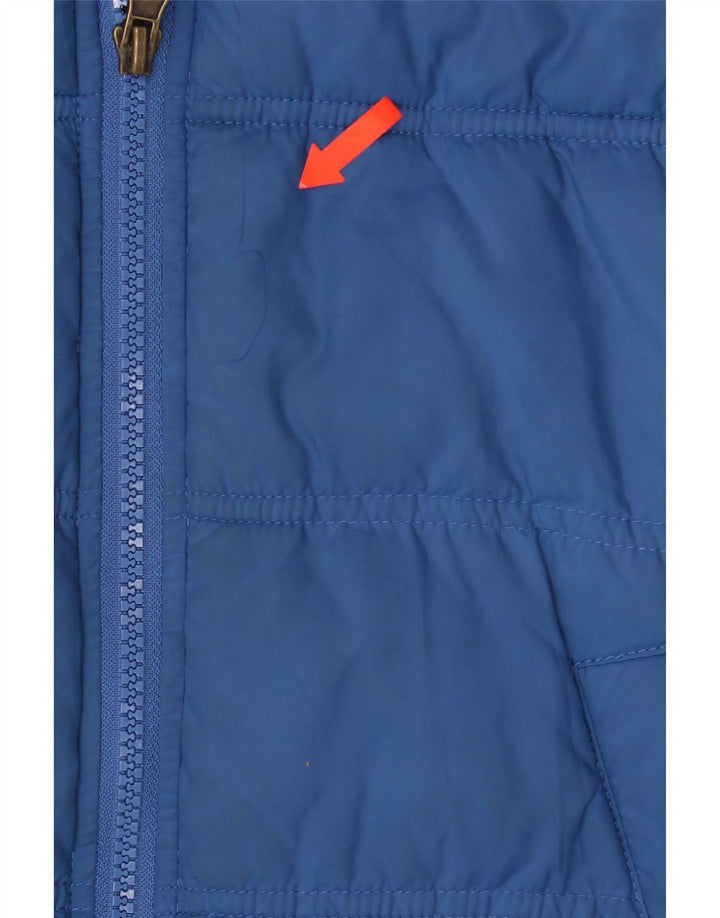 Benetton Chaleco acolchado con capucha para niño 11-12 años Grande Poliéster azul