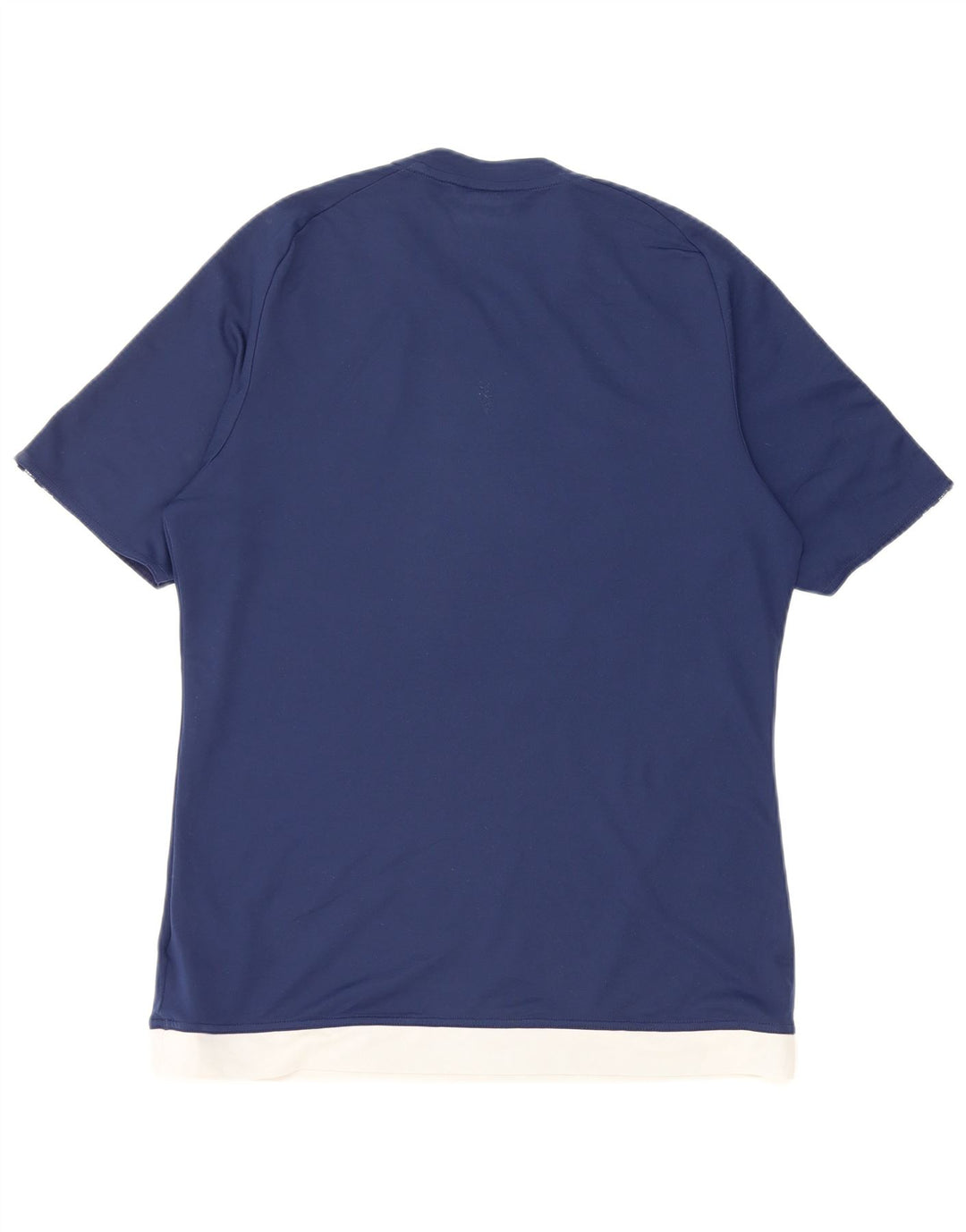 Adidas Hombre Climalite Camiseta Top Medio Azul Marino Colorblock Poliéster