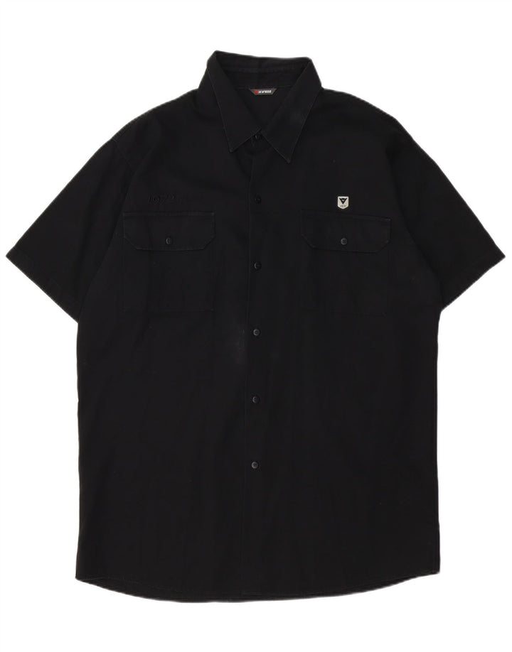 Camisa Dainese Graphic De Manga Corta Para Hombre Large Black Cotton