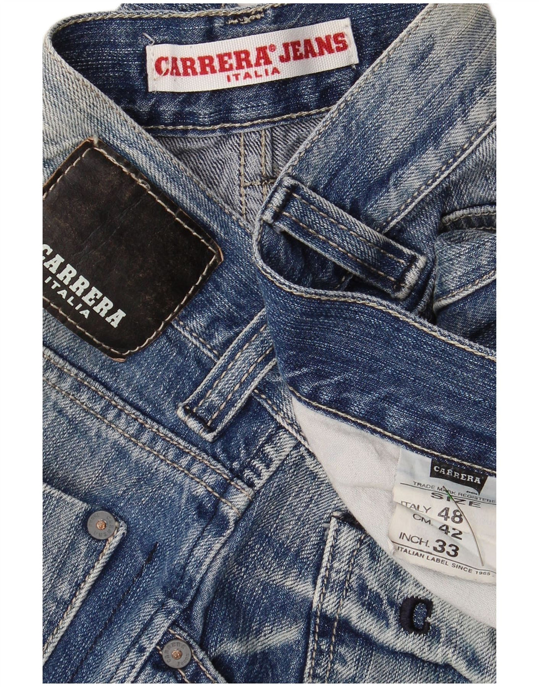 CARRERA Shorts vaqueros para hombre W33 Azul medio